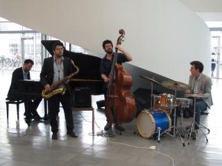 Performance by the jazz quartet 