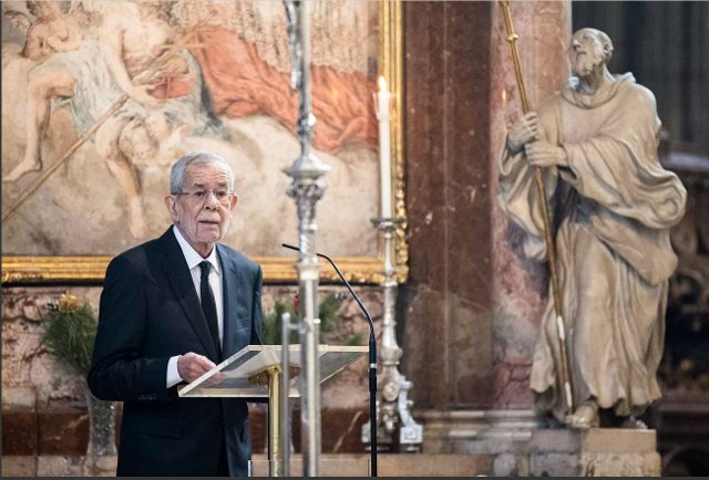 Bundespräsident Alexander Van der Bellen bei seiner Rede