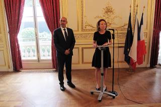 Le Secrétaire d’État aux affaires européennes Monsieur Harlem Désir et Son Excellence Madame Marie Chatardová.