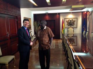 Deputy Minister Kaucký at the Flagstaff House with State Secretary Kwesi Quartey