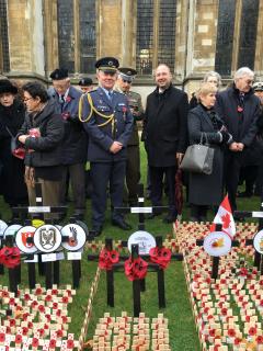 Representatives of the Czech Embassy at the memorial Field of Remembrance 2016