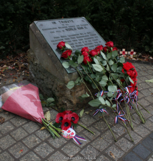 Memorial in Leamington Spa on 27 October 2018 