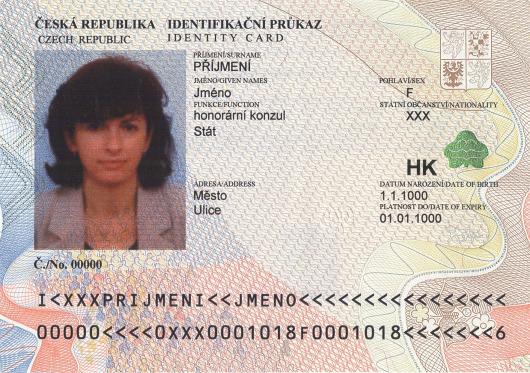 Identifikační průkaz s označením HK