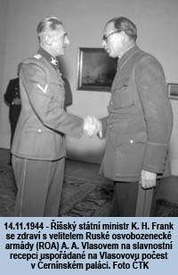 K.H. Frank a generál Vlasov v Černínském paláci. 14.11.1944