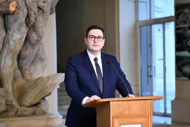 Ministr Lipowski přijímá nizozemského ministra zahraničí v Černínském paláci