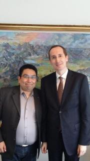 Ambassador Brodský with Greenland's Minister of Foreign Affairs Vittus Qujaukitsoq    