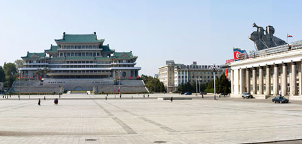 KLDR náměstí v Pyongyangu