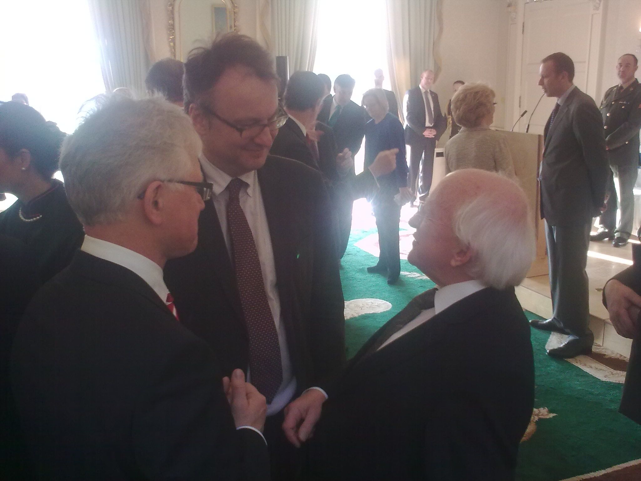 T. Kafka s prezidentem M. D. Higginsem