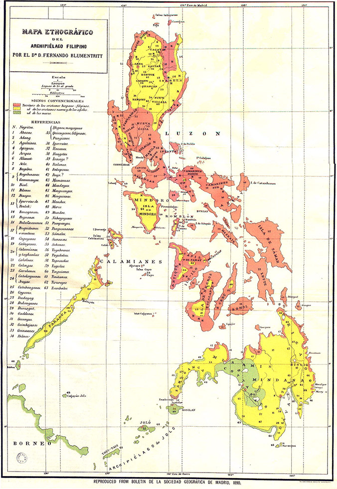 Etnografická mapa Filipín