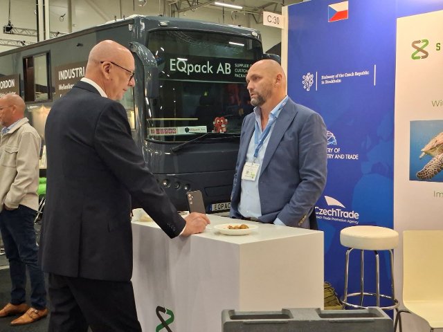 Visit by the Ambassador to the EMPACK fair, Stabilplastik/Nortech solutions stand
