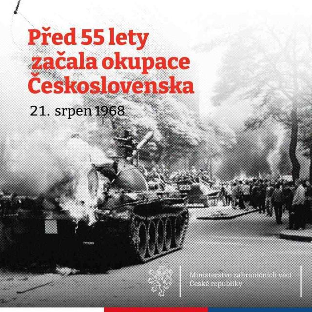 55. výročí invaze vojsk Varšavské smlouvy do Československa dne 21. srpna 1968