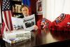 A University of Nebraska student reads the semi-annual Czech Komensky Club Newsletter. Students in the Czech program at the university take pride in learning about the heritage and culture of their relatives, past and present. By Brian Bulin