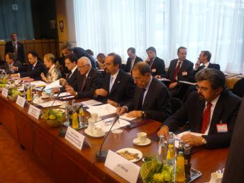 Benita Ferrero-Waldner, José Manuel Barroso, Václav Klaus, Jan Kohout, Javier Solana