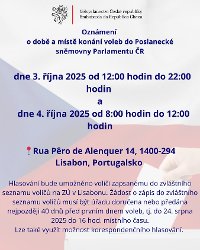 Oznámení o konání voleb - době a místo