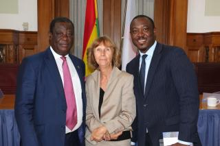 minister Kwasi Amoako-Atta, ambassador. M.Fuchsová and Atta Dabone Jnr from ministry of finance