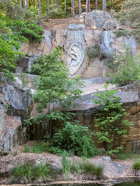 Monument carved into a former granite, Lipnice nad Sázavou