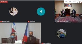 Virtuální ceremonie předání pověřovacích listin prezidentovi Kostariky 