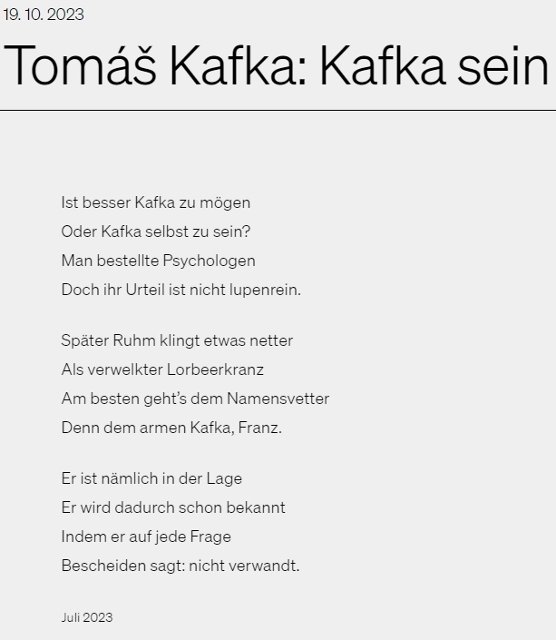 Tomáš Kafka: Kafka sein