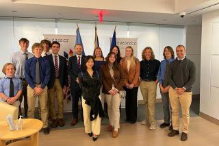 Czech Ambassador Kulhanek with students