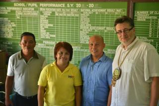 With Hon. Igmedio Junjie Ponferrada, Mayor of Basey and Airen C. Cajarop, Director of Basey II Central Elementary School. 