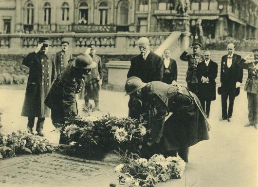 T. G. Masaryk při návštěvě Belgie v roce 1923
