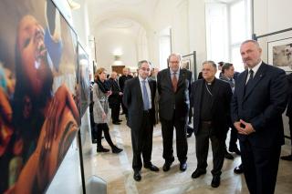 Gran Ospedaliere del S.M.O.M. D.de La Rochefoucauld-Montbel, Gran Maestro del S.M.O.M. M.Festing, Patriarca F.Twal, Ambasciatore P.Vošalík
