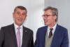 Czech Prime Minister Andrej Babiš with The Guardian´s Diplomatic editor, Patrick Wintour
