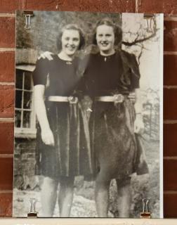 Lorna and Edna Ellison on a contemporary photograph