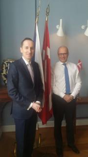 Ambassador Brodský with the Mayor of Kolding Jørn Pedersen