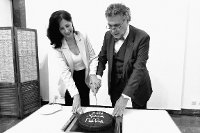 Rozkrojení novoročního koláče vasilopity na Velvyslanectví České republiky v Athénách