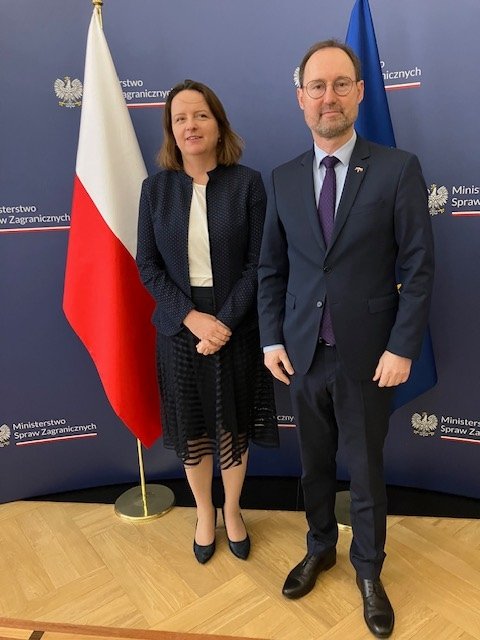 Setkání velvyslance B. Dančáka s náměstkyní ministra zahraničí A. Radwan-Röhrenschef
