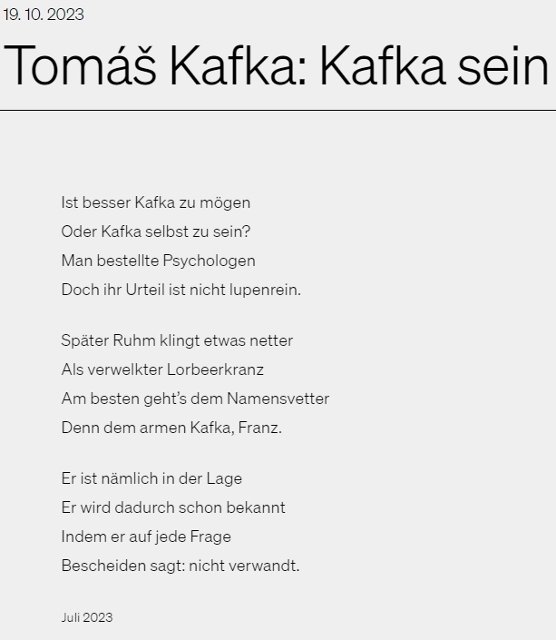 Kafka sein - Tomáš Kafka