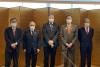 Zleva: p.Ando, p. Kubota, velvyslanec Tomčo, guvernér pref.Nagana pan Abe, p.Oguchi