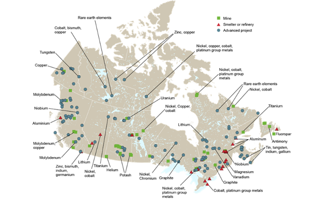 Kritické nerostné suroviny v Kanadě