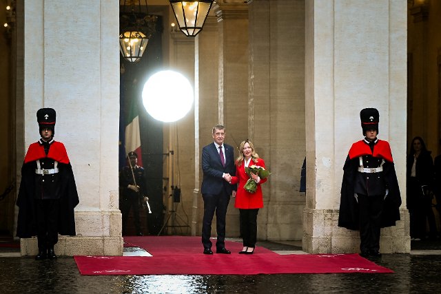 Předseda vlády Andrej Babiš jednal v Římě s italskou premiérkou Giorgiou Meloni