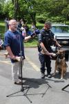 Ambassador recognizes Rockville City Police K-9 Unit. Photo credit: Mary Fetzko