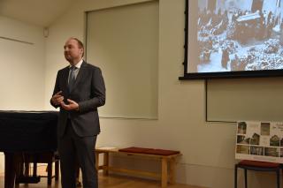 Deputy Czech Ambassador Jan Brunner during his speech