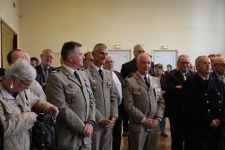 Les représentants de l’Armée française lors de la réception.                