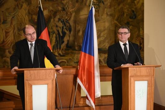 Tisková konference ministra Zaorálka a ministra vlády SRN Christiana Schmidta