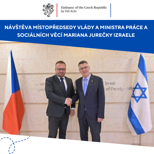 Místopředseda vlády a ministr práce a sociálních věcí Marian Jurečka navštívil Izrael