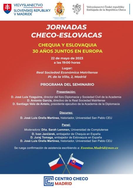 INVITACIÓN: CHEQUIA Y ESLOVAQUIA - 30 AÑOS JUNTOS EN EUROPA