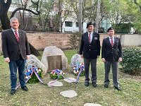 Památník československých legionářů na Velvyslanectví ČR v Pekingu