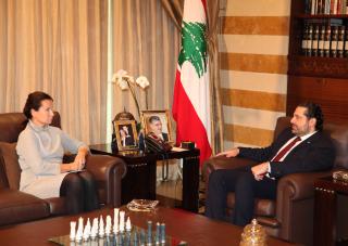 Meeting with Prime Minister- designate S. Hariri    Ambassador Froňková meets Minister Gebran Bassil 