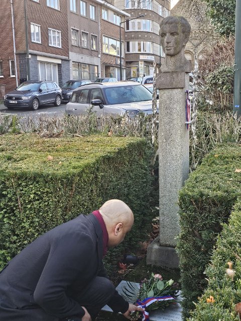 Velvyslanec Jakub Skalník u pomníku Jana Palacha 2026