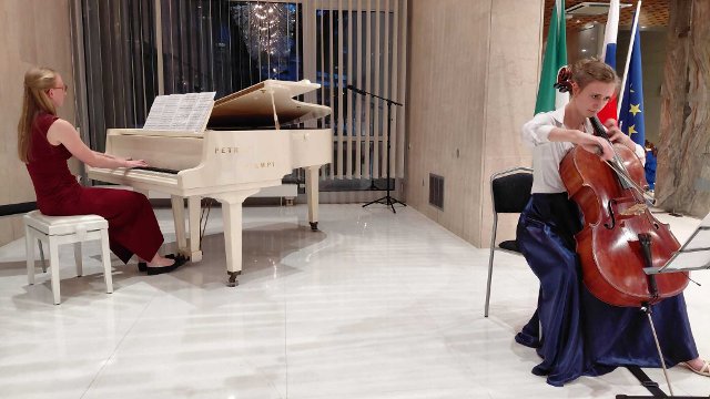 Koncert mladých talentů z Prahy a Bratislavy na Velvyslanectví Slovenska v Římě