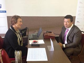 Ředitel Odboru ekonomické diplomacie Miloslav Stašek na Meeting Pointu během MSV 2015 v Brně 