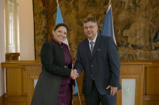 Náměstek zahr. věcí Martin Tlapa se setkal s ministryní zahraničních věcí Guatemaly Sandrou Jovel Polanco