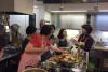 Mrs. Alice Benešová (Embassy of the Czech Republic) and Mrs. Yukiko Murata (Executive Director  President, Japan Czech Friendship Association) and Cooking Class Students preparing bread for žemlovka