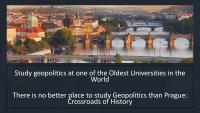 Joint the Geopolitical Studies Programme at the Faculty of Social Science of the Charles University in Prague