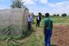 P. Garlick (Rotary), M. Kral (Ambassador), gardener